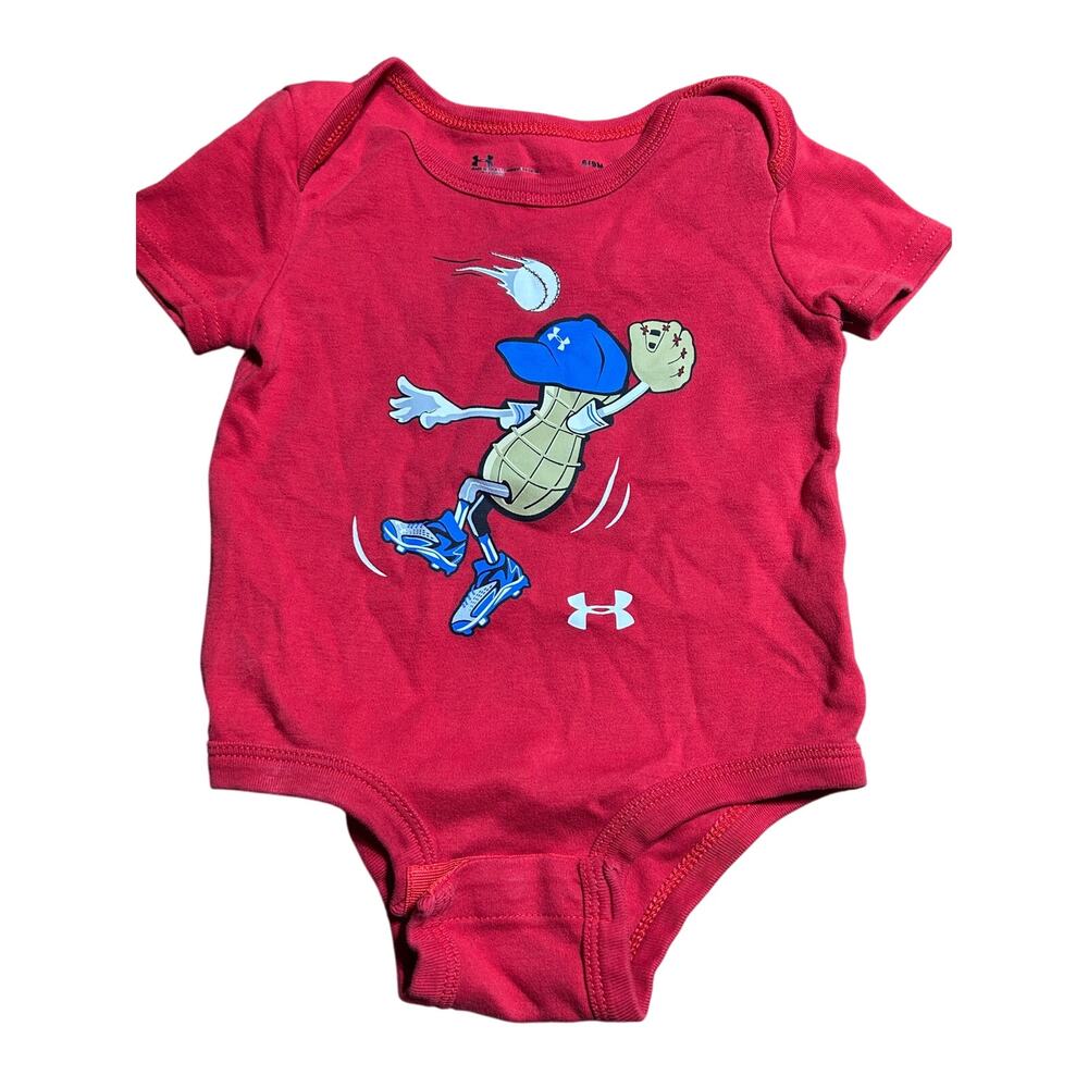 Under Armour Peanut Baseball Onesie 6/9 months
